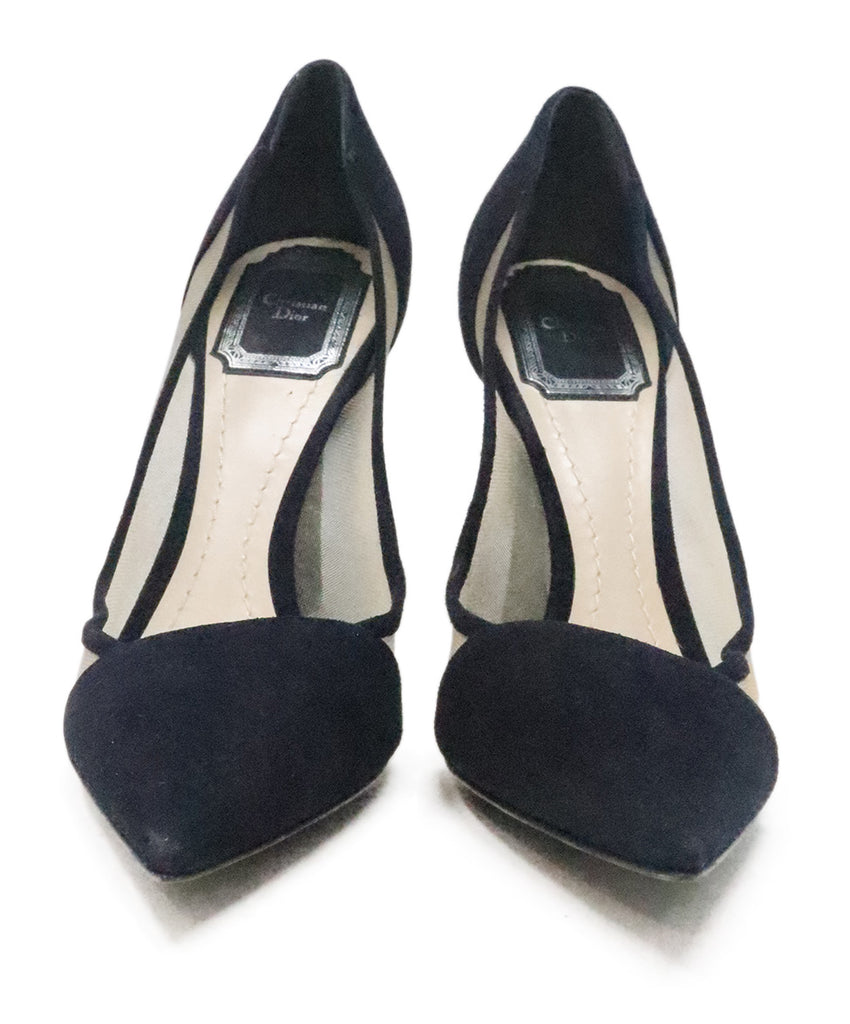 Christian Dior Blue Navy Suede & Mesh Heels 3