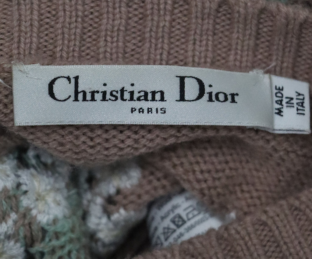 Christian Dior Mauve Floral Cashmere Sweater 3