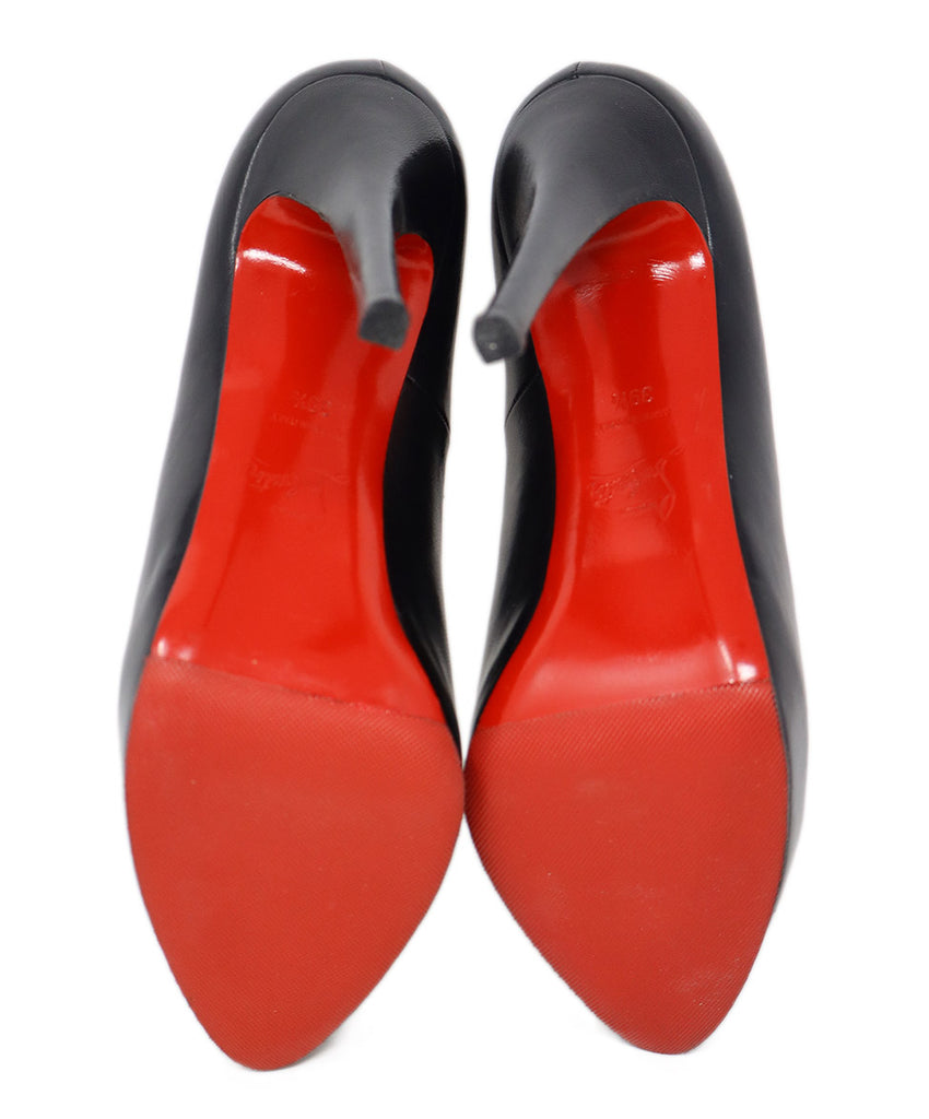 Christian Louboutin Black Leather Red Bottom Heels 4