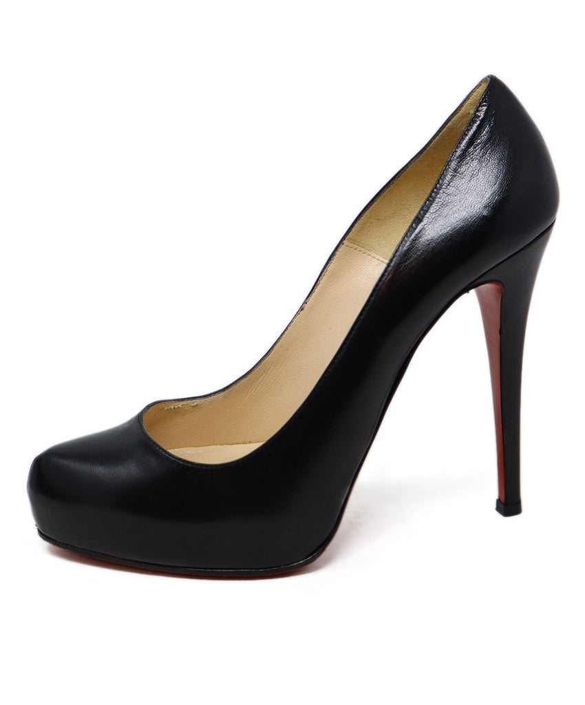 Christian Louboutin Black Leather Red Bottom Heels 1