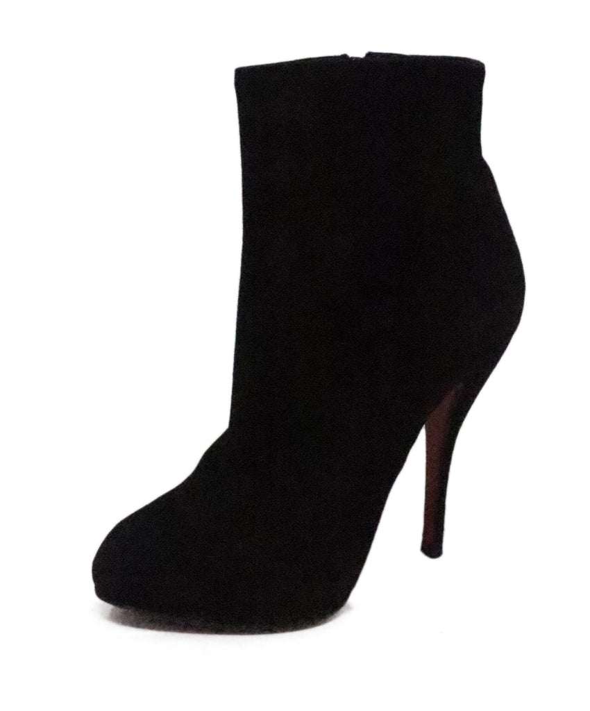 Christian Louboutin Black Suede Booties 