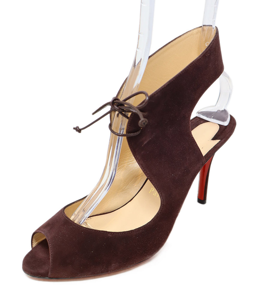 Christian Louboutin Purple Suede Red Bottom Heels 