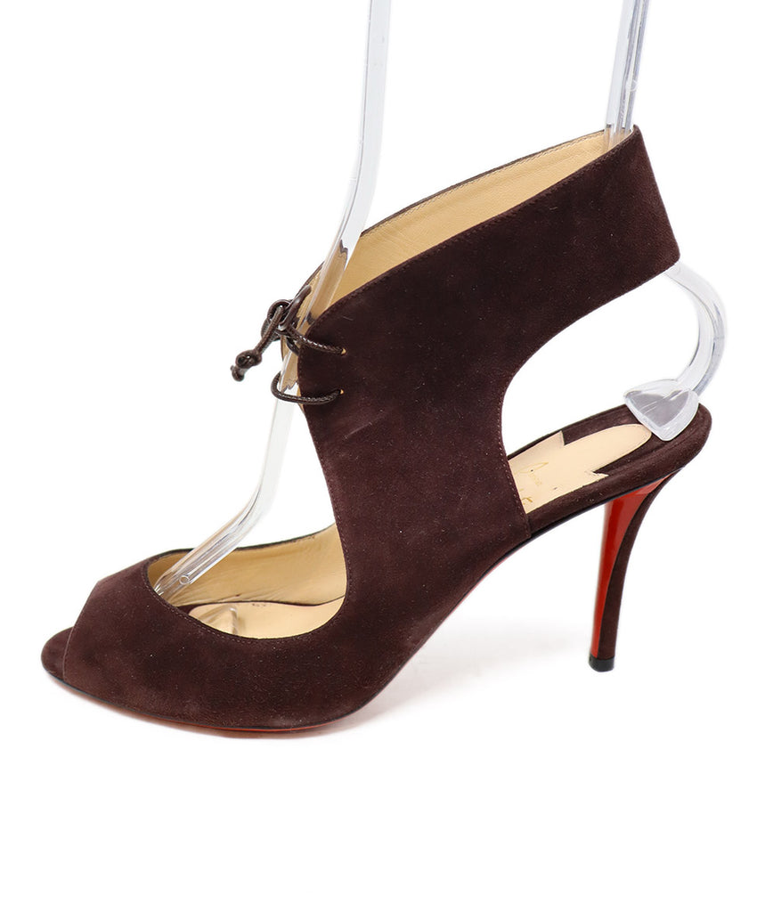 Christian Louboutin Purple Suede Red Bottom Heels 1