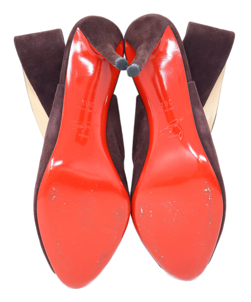 Christian Louboutin Purple Suede Red Bottom Heels 4