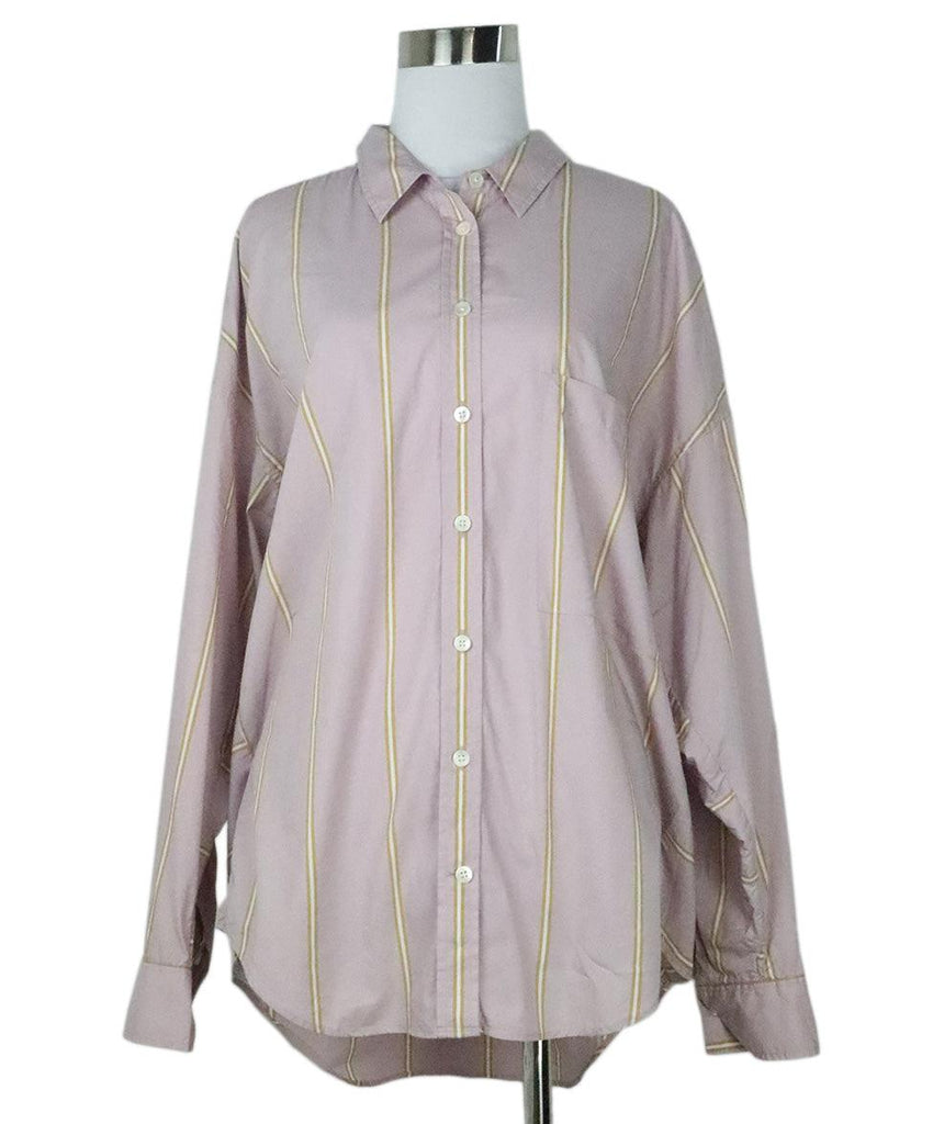 Closed Pink & Yellow Striped Cotton Shirt 