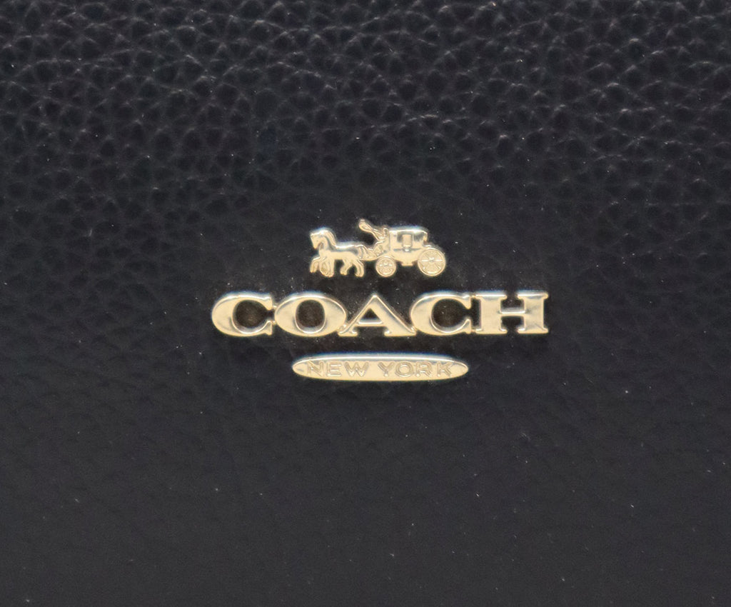 Coach Black Leather Tote 8