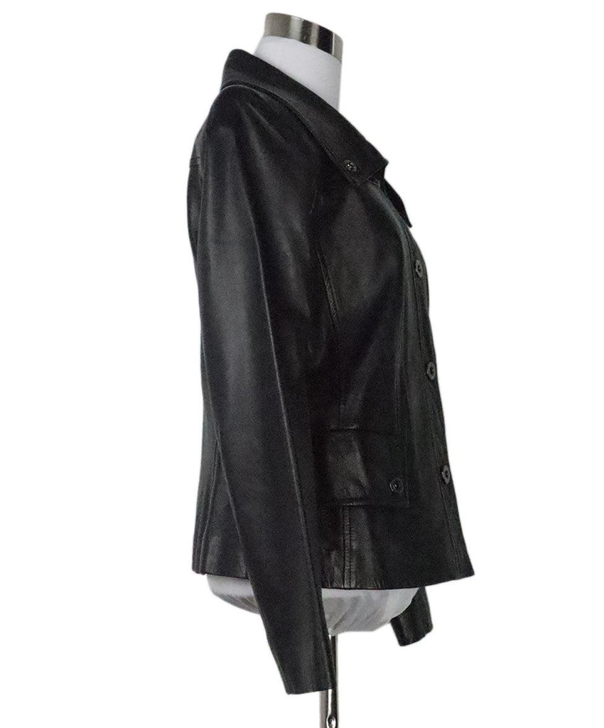 Cole Haan Black Leather Jacket 1