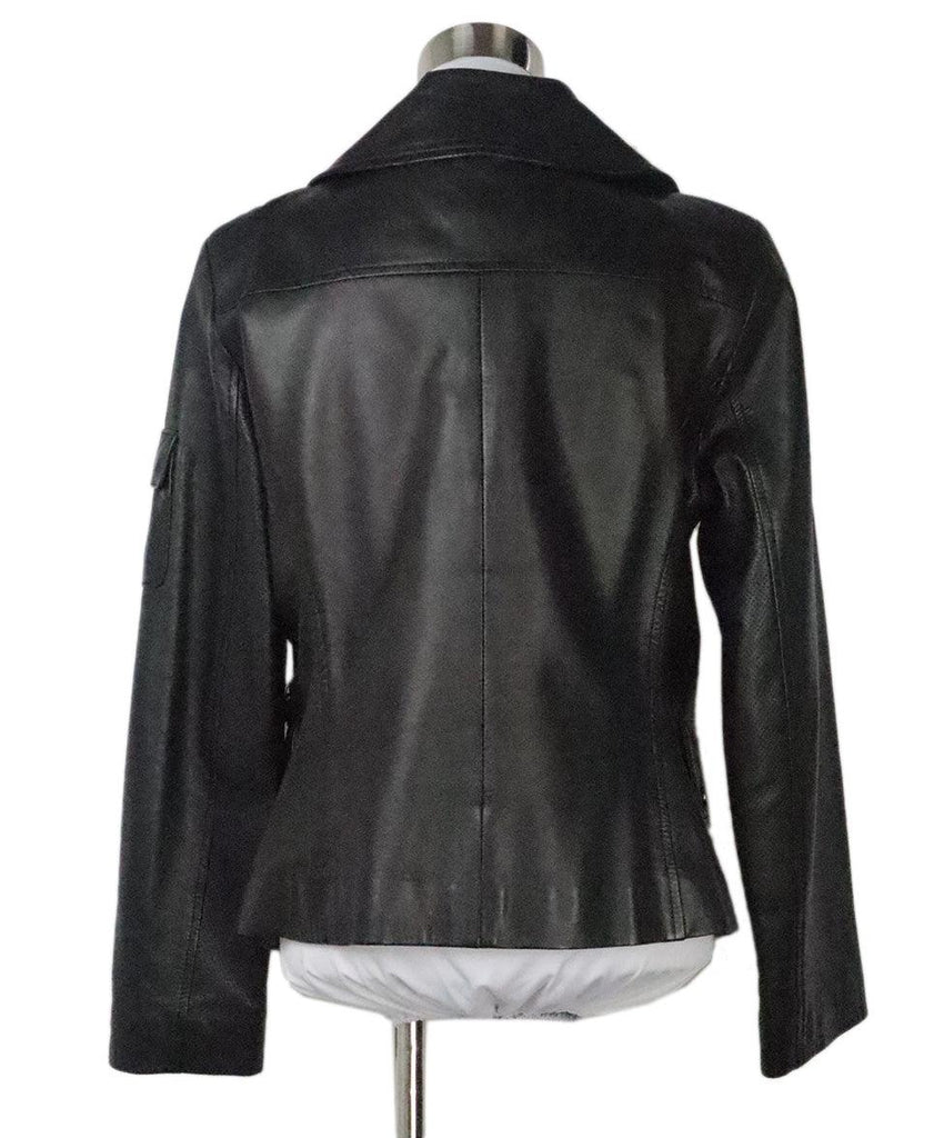 Cole Haan Black Leather Jacket 2