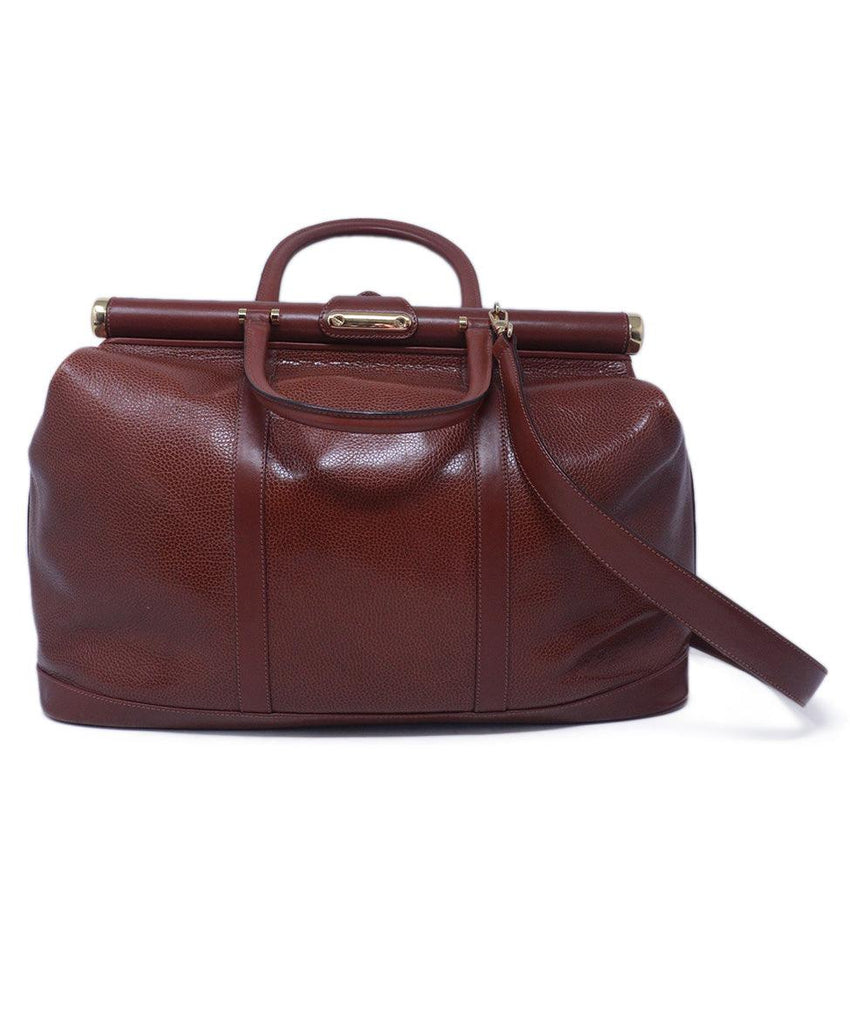 Cole Haan Vintage Cognac Leather Travel Bag 2