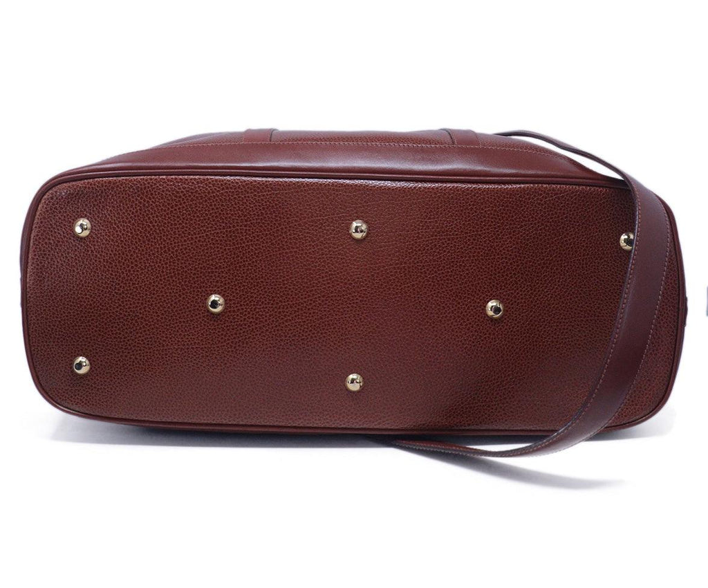 Cole Haan Vintage Cognac Leather Travel Bag 3