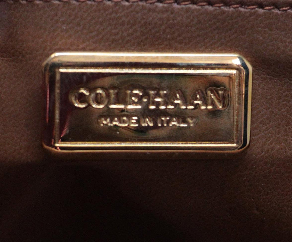 Cole Haan Vintage Cognac Leather Travel Bag 7