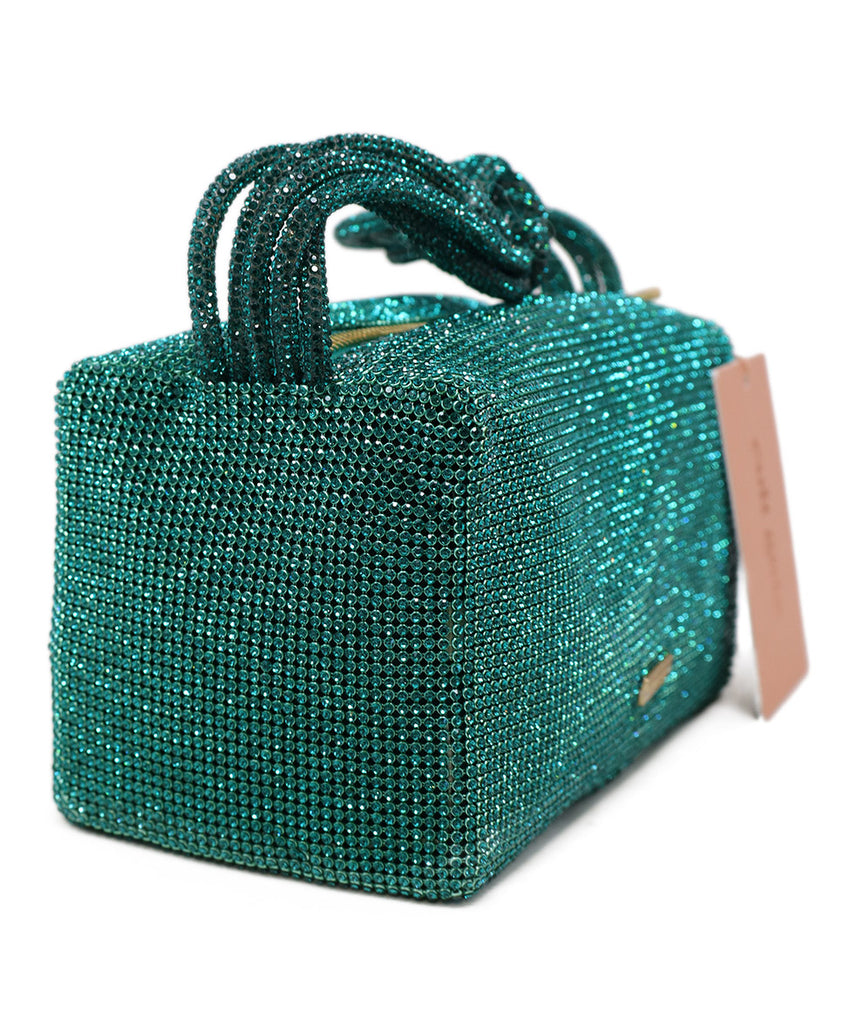 Cult Gaia Teal Rhinestone Mini Handbag 1