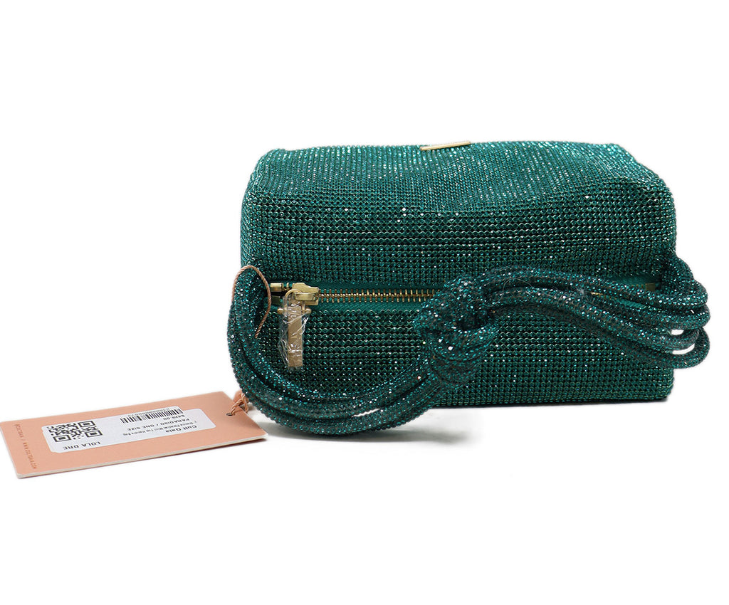 Cult Gaia Teal Rhinestone Mini Handbag 4