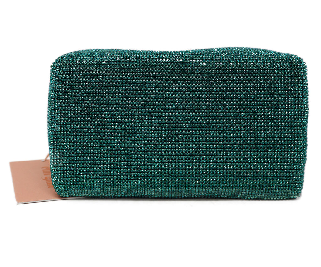 Cult Gaia Teal Rhinestone Mini Handbag 3