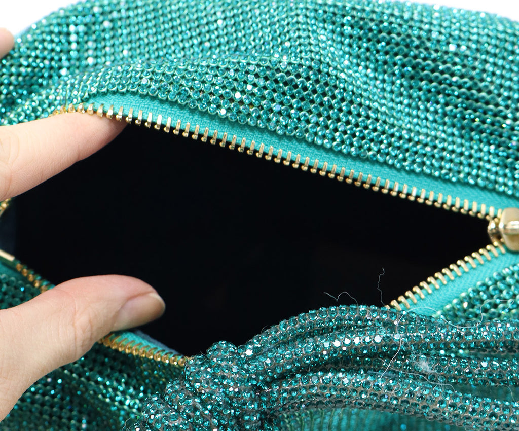 Cult Gaia Teal Rhinestone Mini Handbag 5