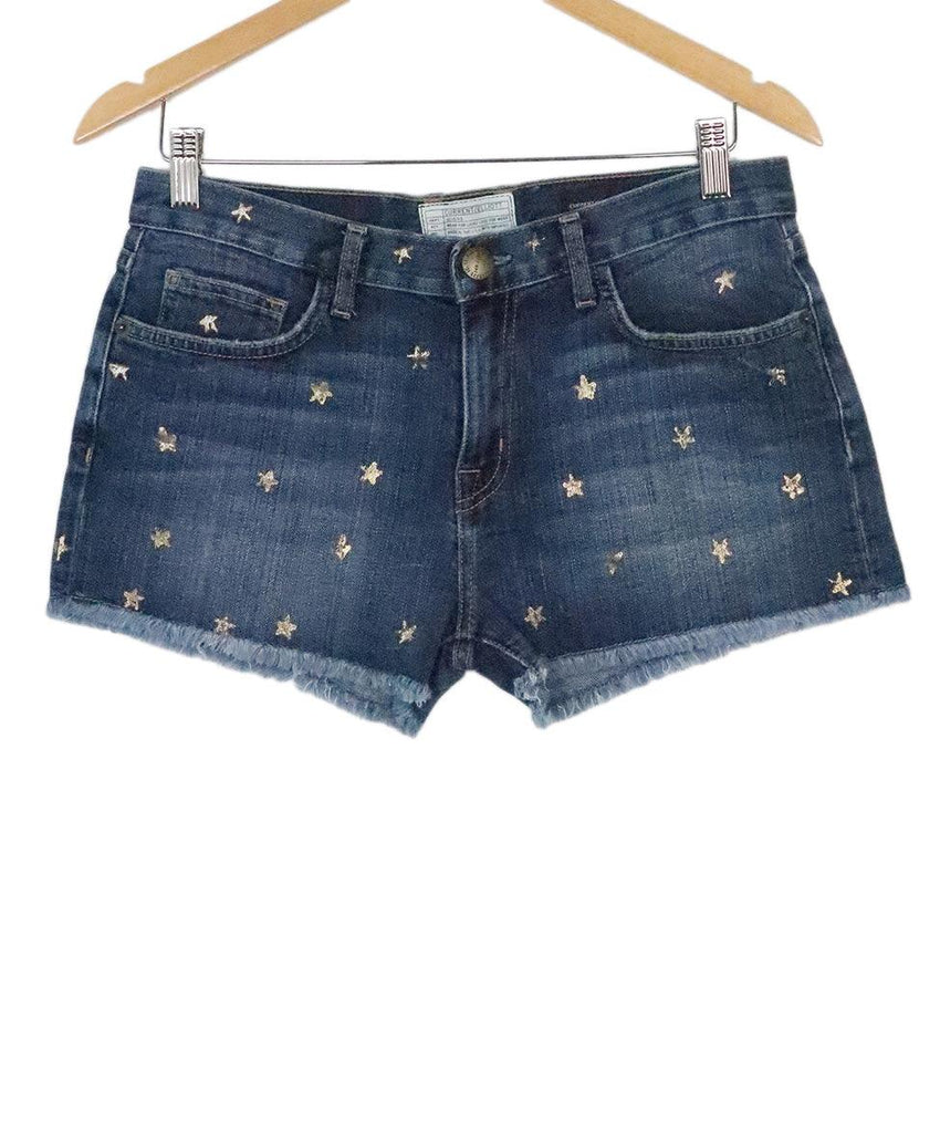 Current Elliott Denim Shorts w/ Gold Stars sz 2 - Michael's Consignment NYC