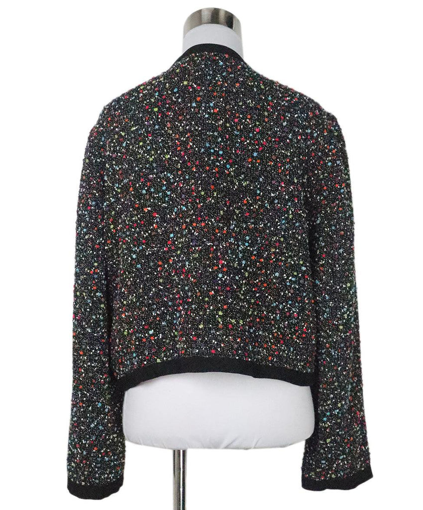 DVF Black & Multicolor Tweed Blazer 2