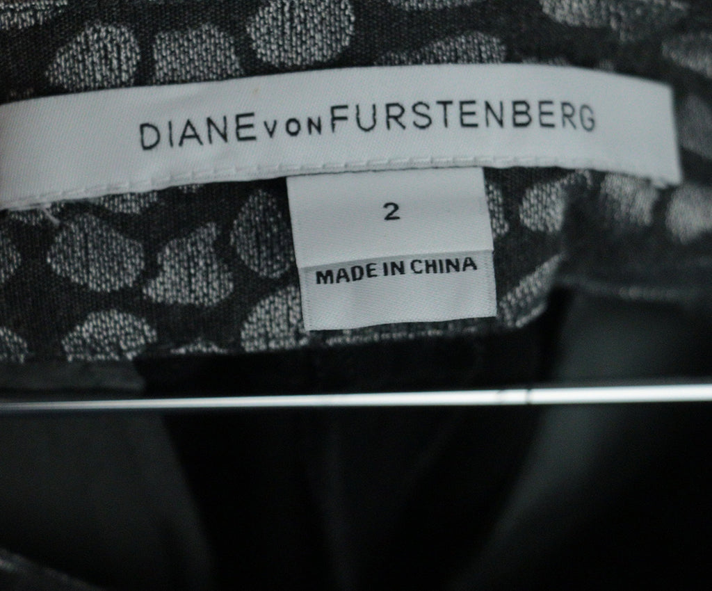 DVF Black & Silver Print Pants 2