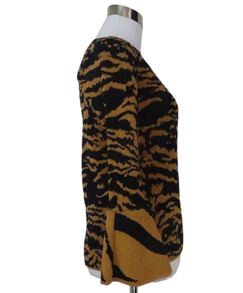 DVF Black & Tan Animal Print Sweater 1