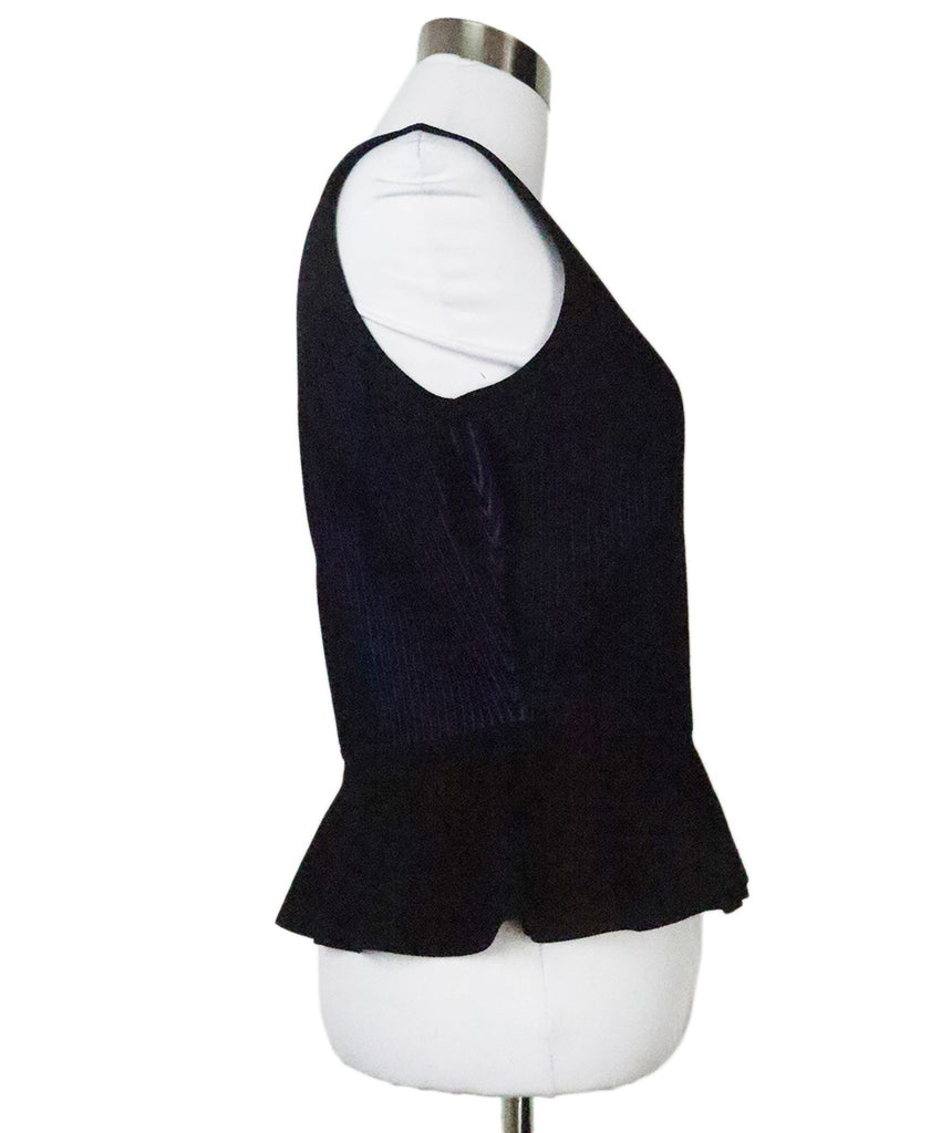 DVF Black & Blue Knit Sleeveless Top 1