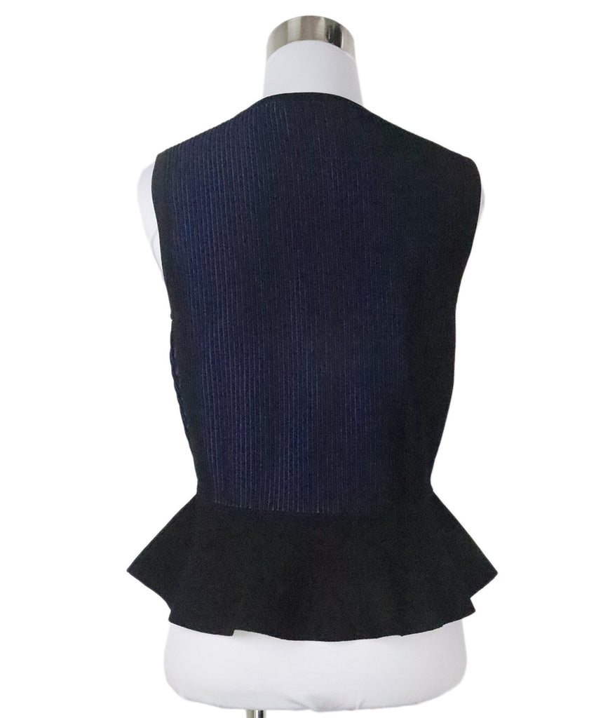 DVF Black & Blue Knit Sleeveless Top 2