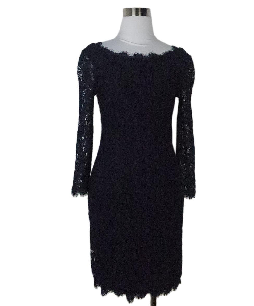 DVF Navy Lace Dress 