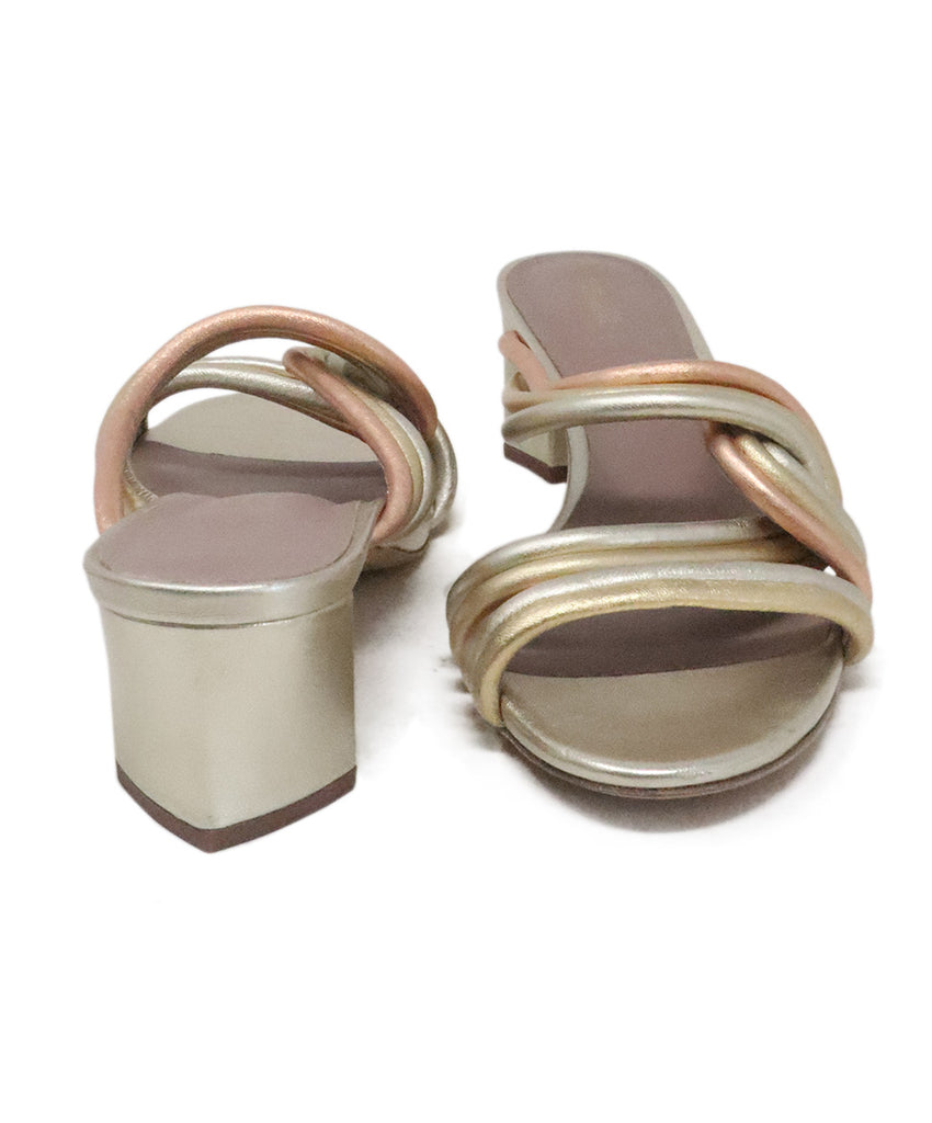 DVF Metallic Leather Sandals 2