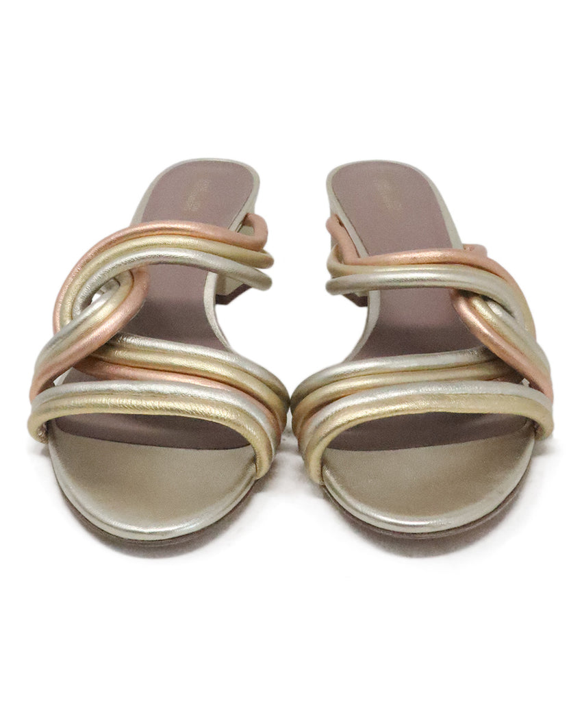 DVF Metallic Leather Sandals 3