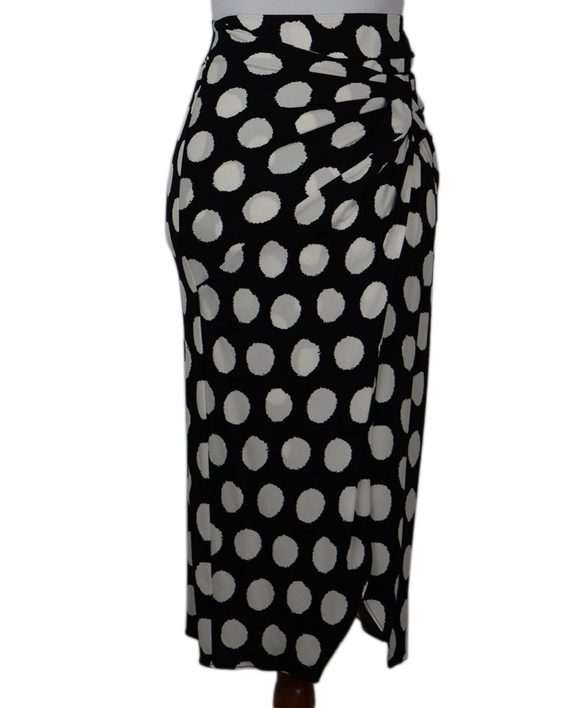 DVF B&W Polka Dot Skirt 