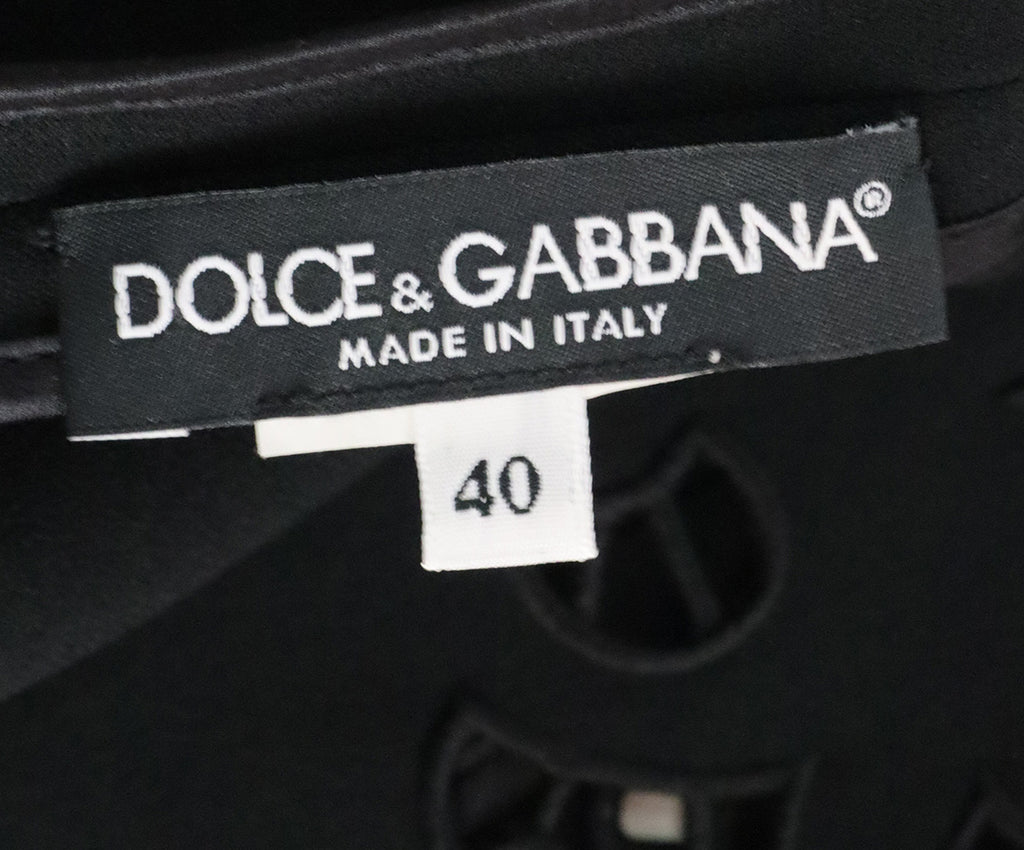 Dolce & Gabbana Black Floral Cutwork Polyamide Dress 3