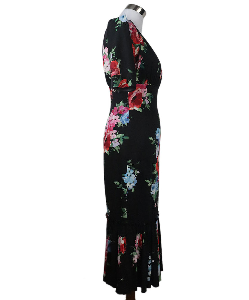 Dolce & Gabbana Black & Multi Floral Dress 1