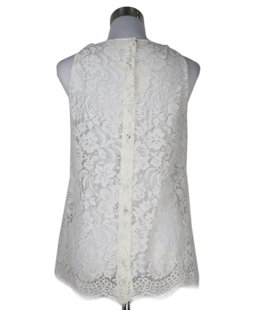 Dolce & Gabbana White Lace Bow Top 2