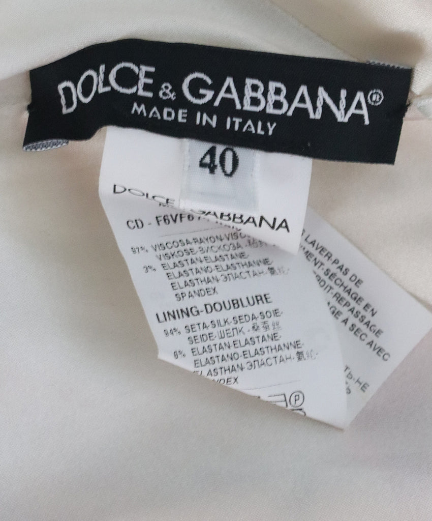 Dolce & Gabbana White & Red Floral Dress 3