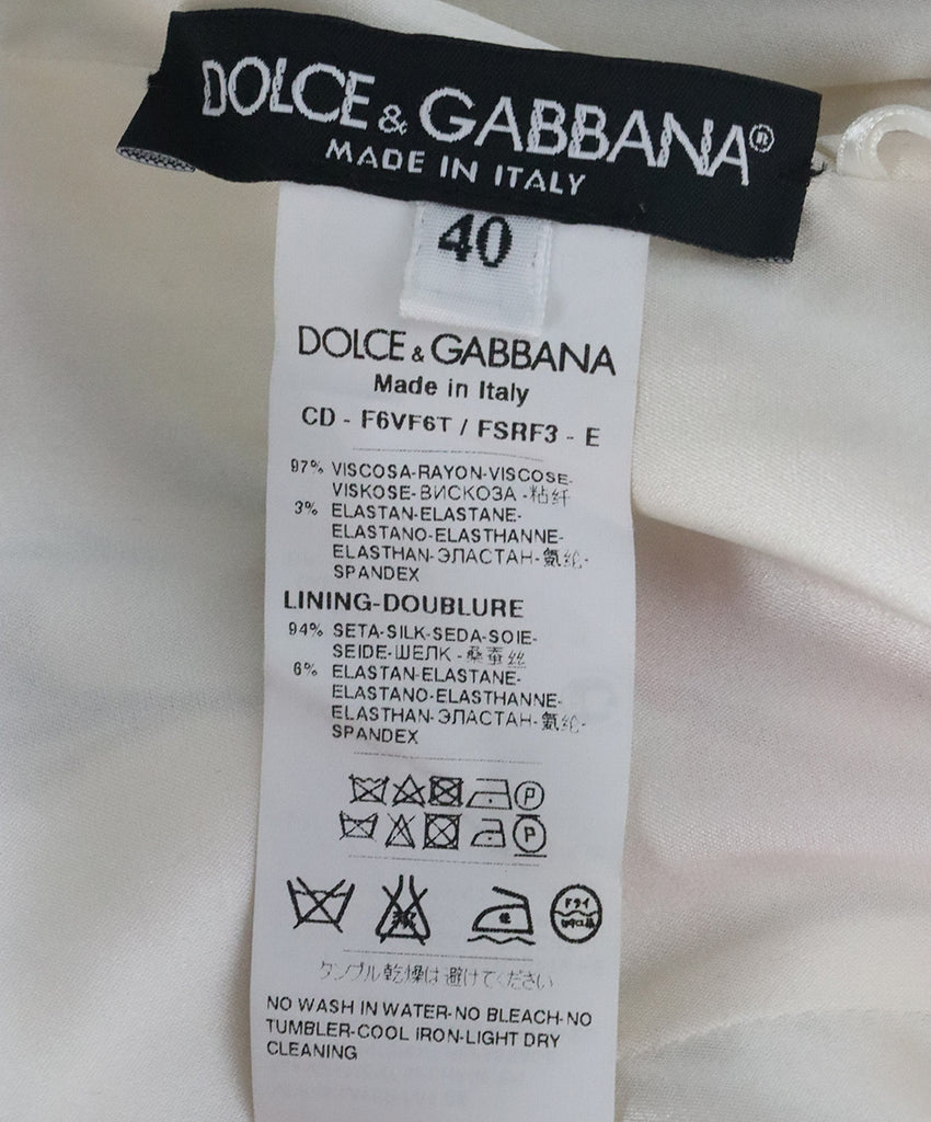 Dolce & Gabbana White & Red Floral Dress 4