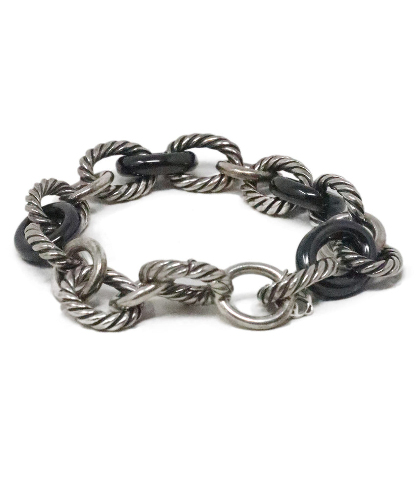 David Yurman Sterling Silver & Ceramic Bracelet 1