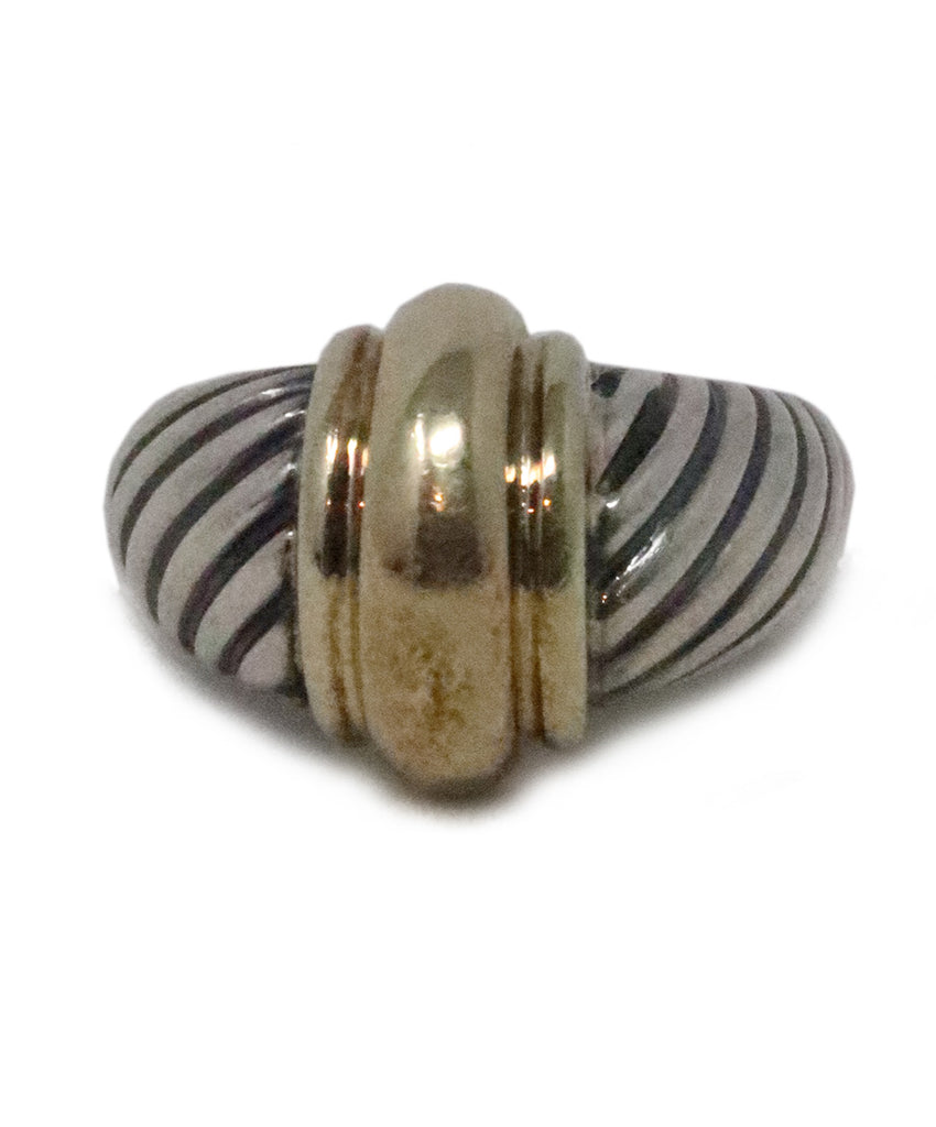 David Yurman Vintage Silver & Gold Ring 