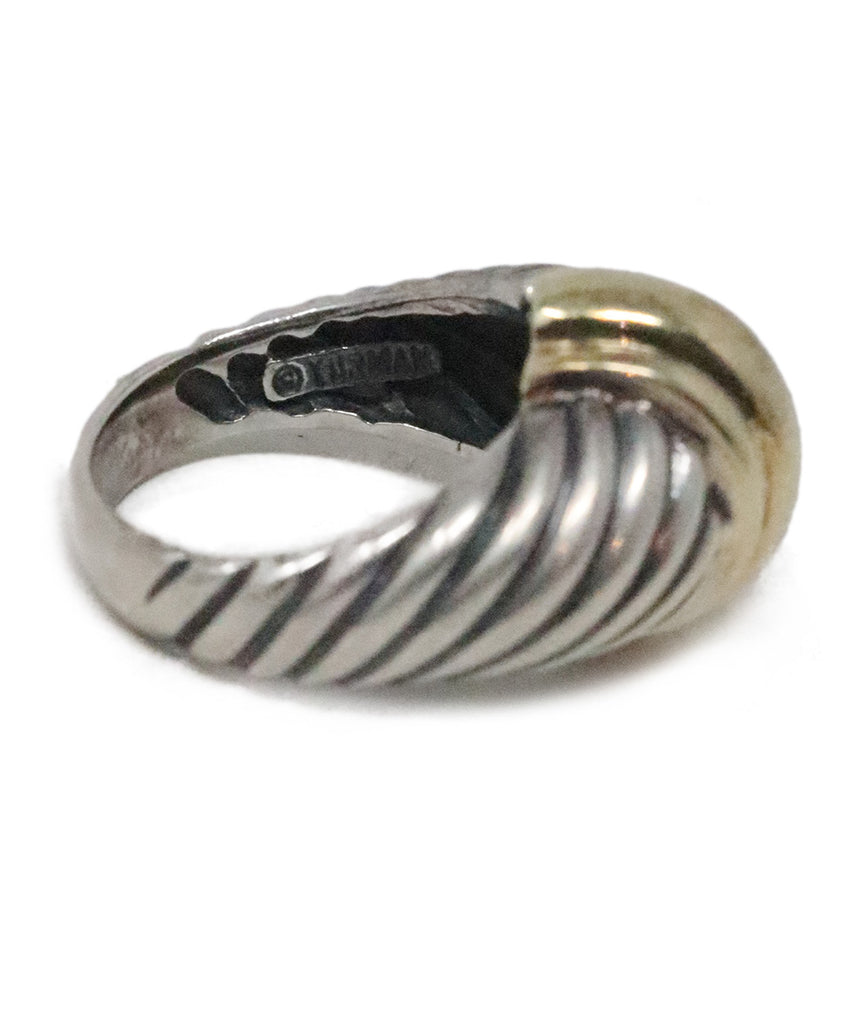 David Yurman Vintage Silver & Gold Ring 2