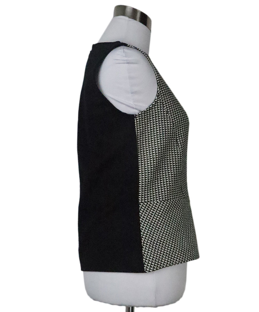 Derek Lam B&W Plaid Wool Top 1