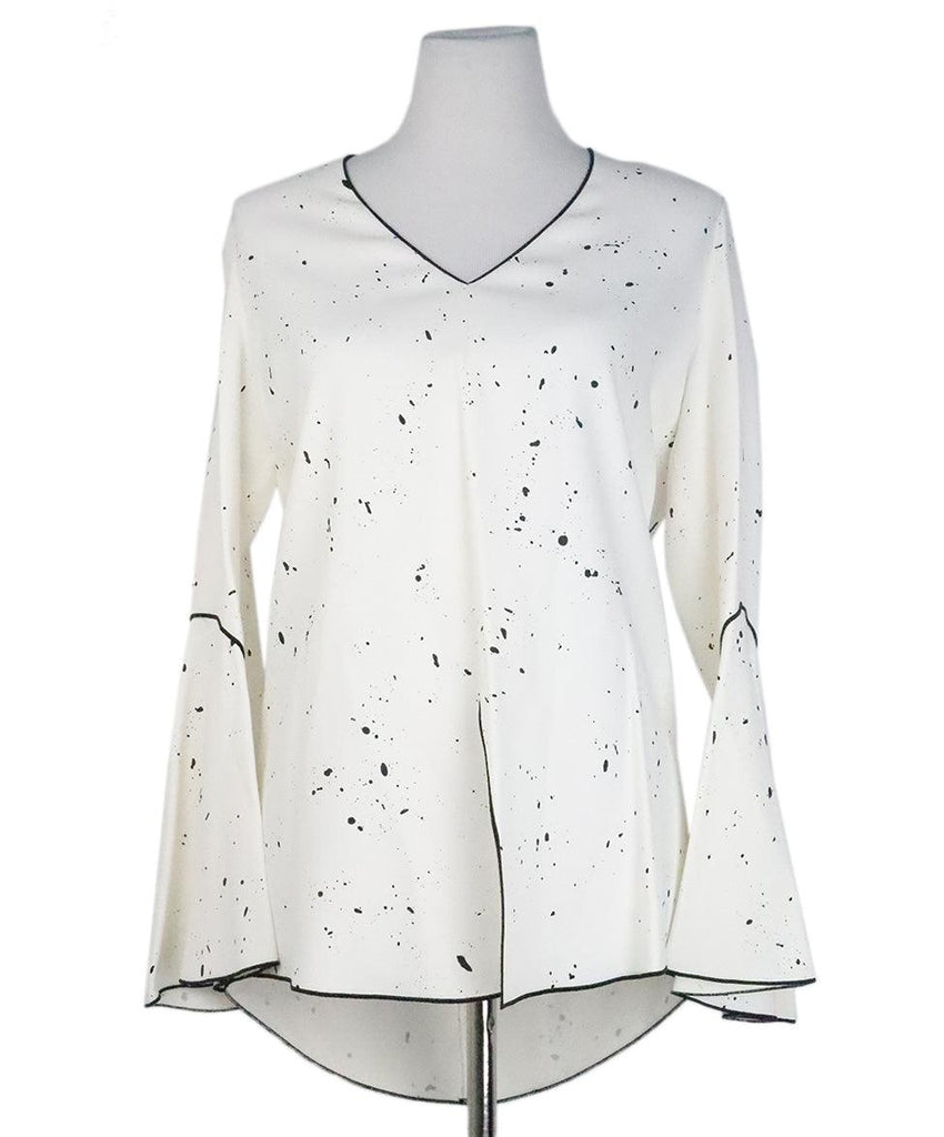 Derek Lam Black & White Print Blouse sz 6 - Michael's Consignment NYC