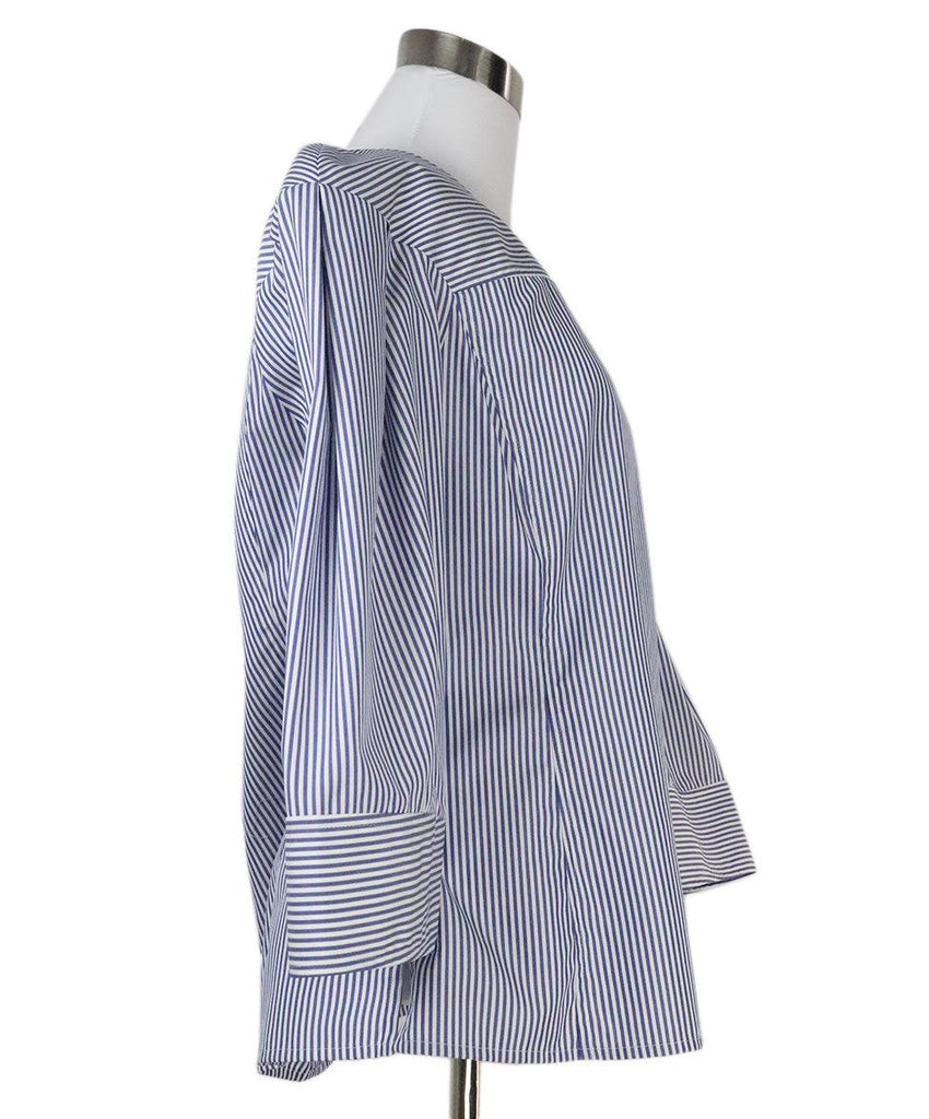 Derek Lam Blue & White Striped Blouse sz 10 - Michael's Consignment NYC