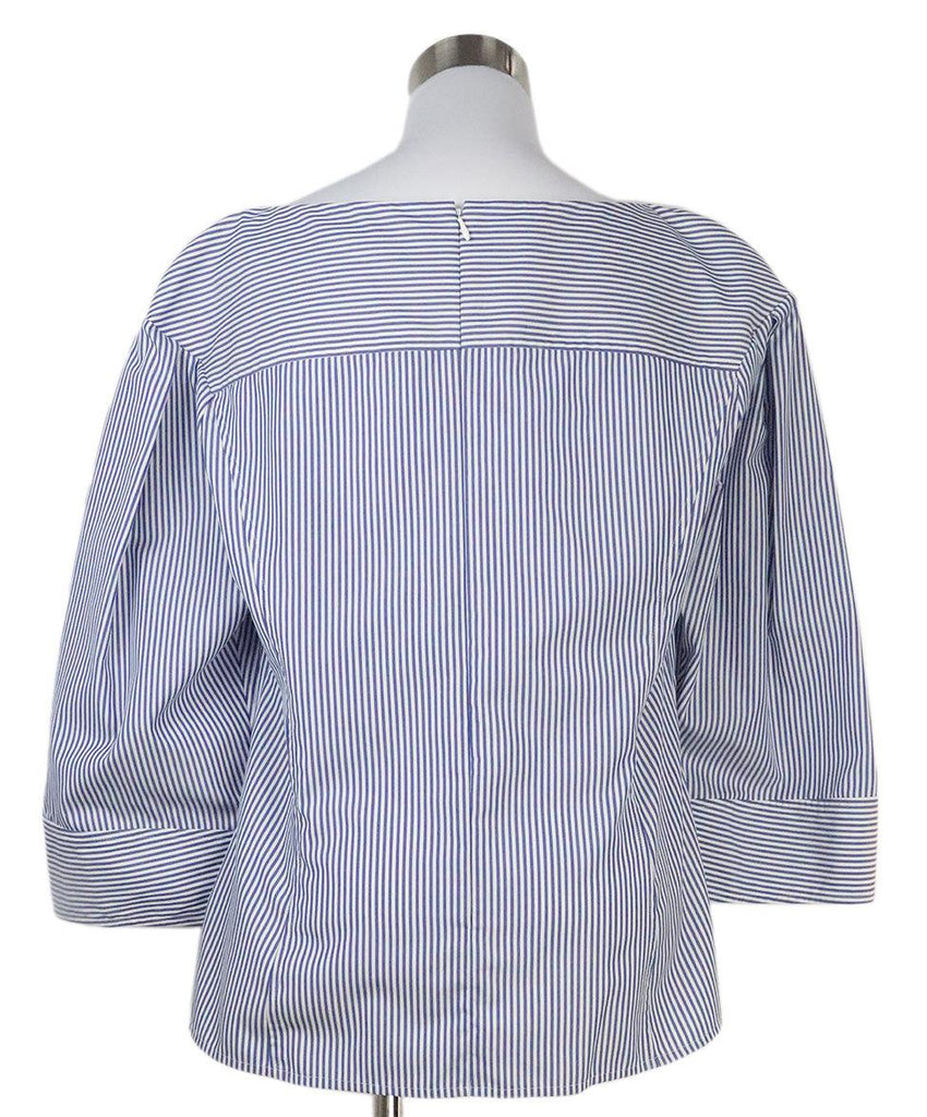 Derek Lam Blue & White Striped Blouse sz 10 - Michael's Consignment NYC