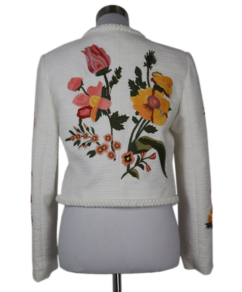 Derek Lam White & Multi Floral Embroidered Jacket 2