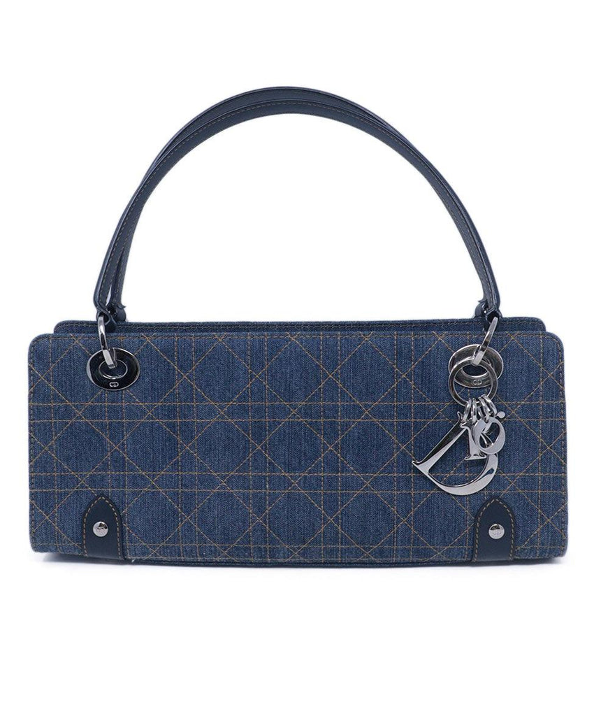 Dior Blue Denim & Leather Handbag 