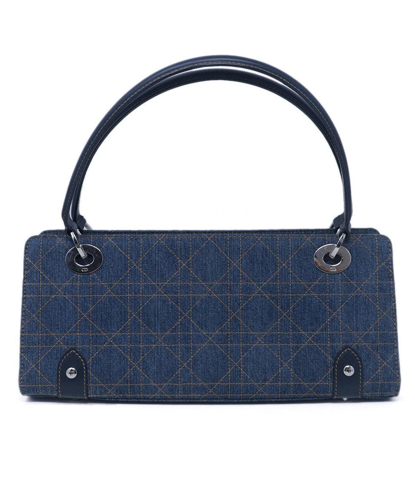 Dior Blue Denim & Leather Handbag 2