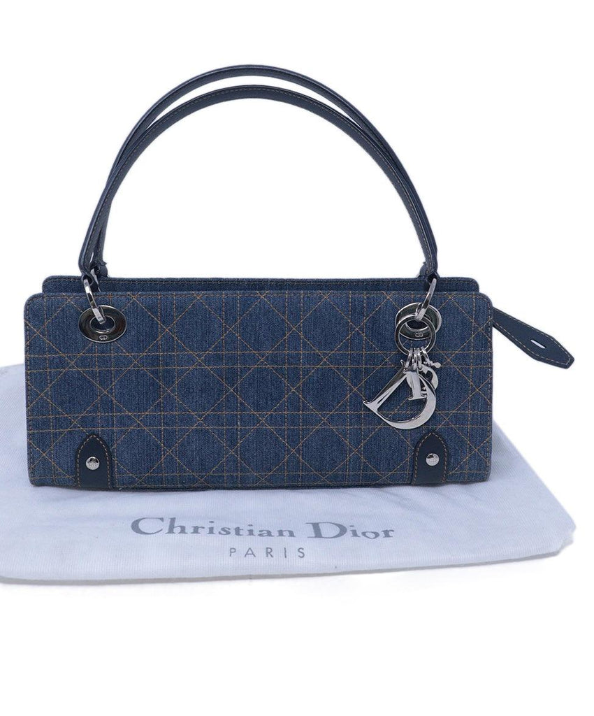 Dior Blue Denim & Leather Handbag 5