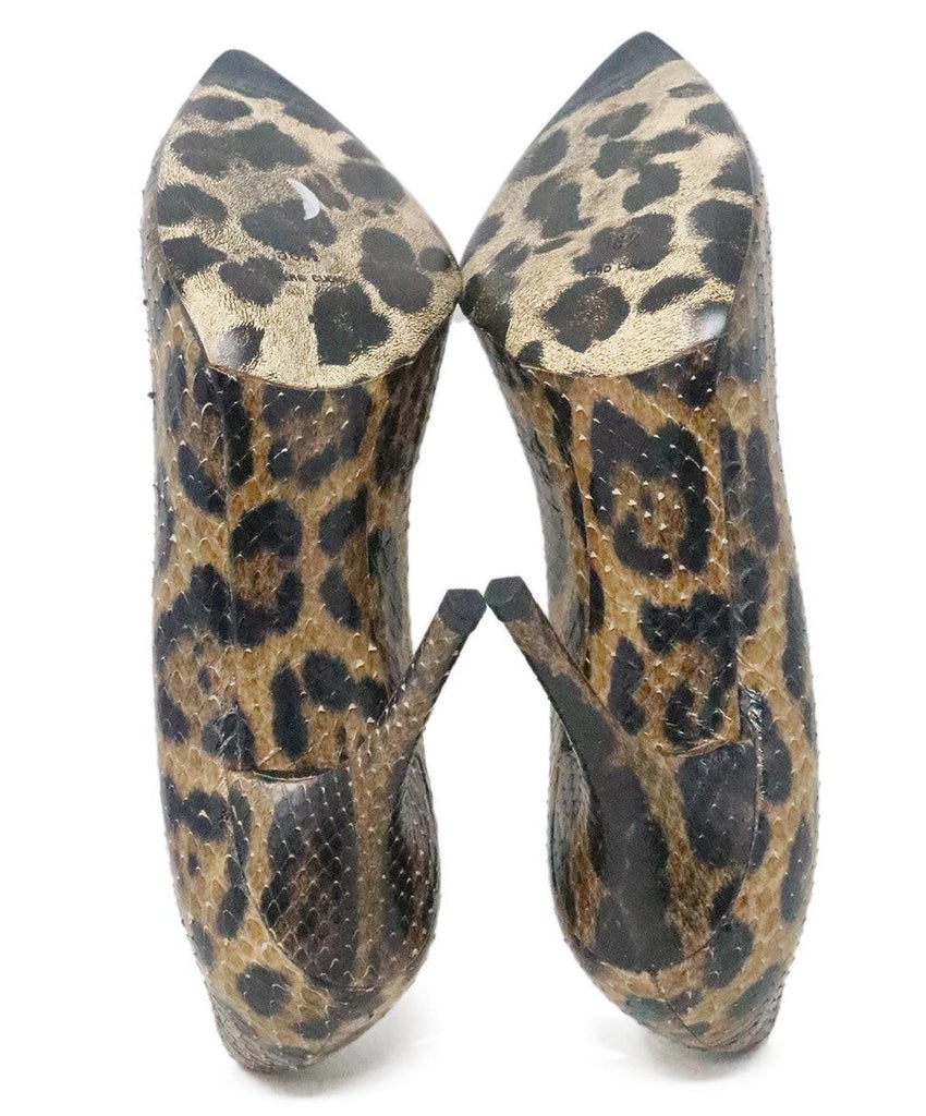 Dolce & Gabbana Leopard Print Snakeskin Heels 4