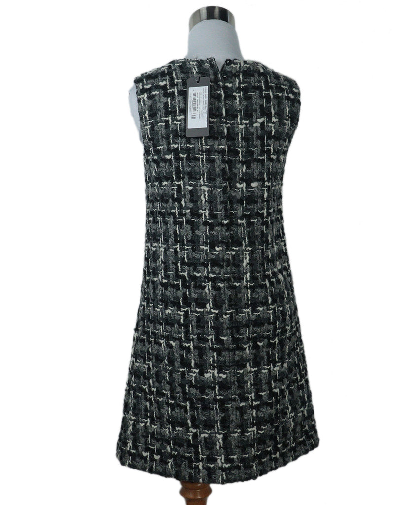 Dolce & Gabbana Grey Tweed Wool Dress 2