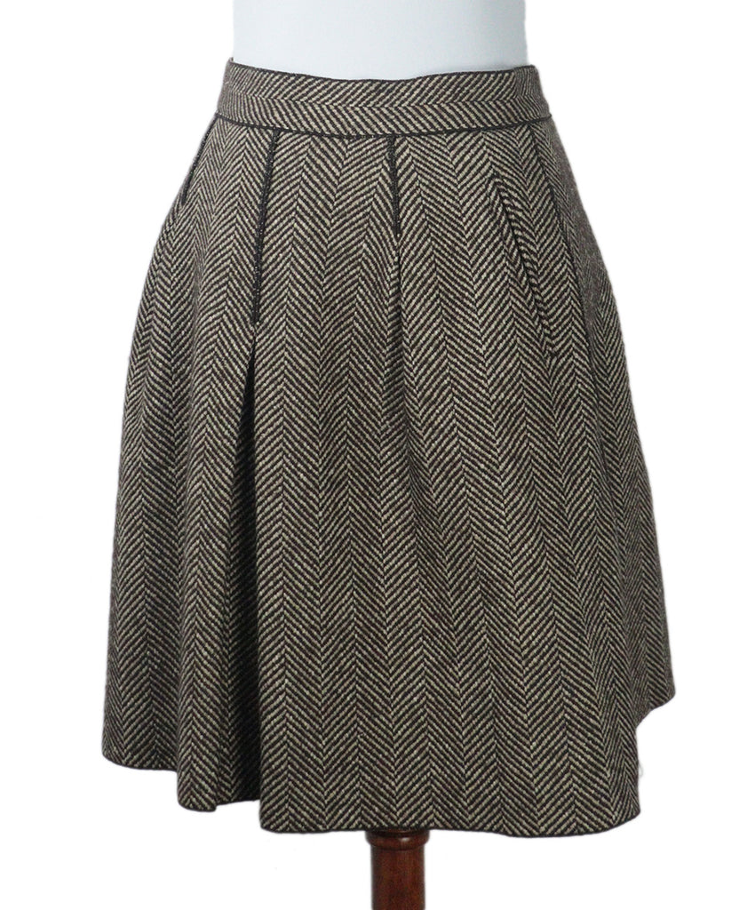 Dolce & Gabbana Brown Herringbone Skirt 