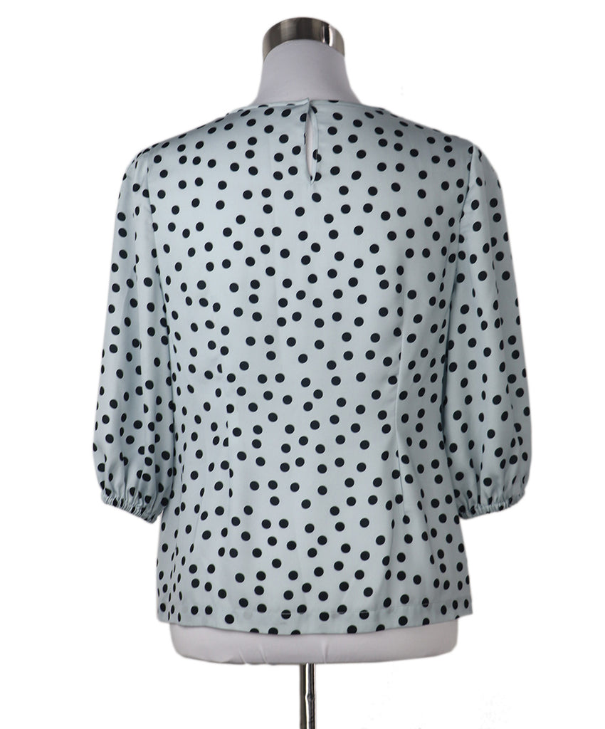 Dolce & Gabbana Grey Black Polka Dots Silk Top 2