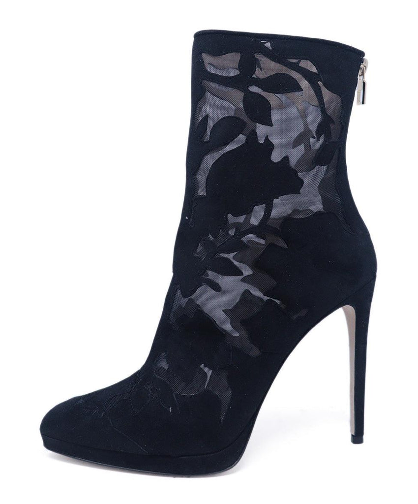 Elie Saab Black Cutout Booties 1